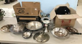 Assorted Lot of Silver Plate Serving Pieces