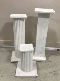 Three Decorative Column Pedestals