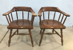 Vintage Spindle Barrel Chairs