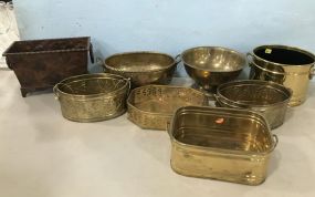 Group of Brass Decor Planters and Compotes