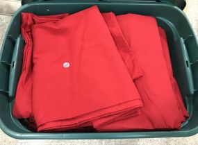 Box Lot of Red Table Clothes