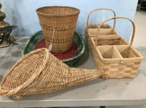Five Decorative Woven Baskets