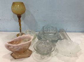 Group of Pressed and Clear Glassware