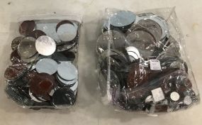 Two Packs of Decorative Round Mirrors