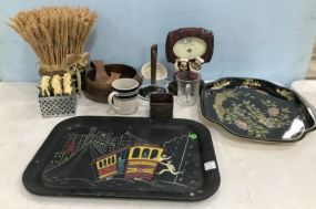 Assorted Group of Decor and Trays
