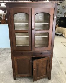 Vintage Pie Safe Mesh Doors