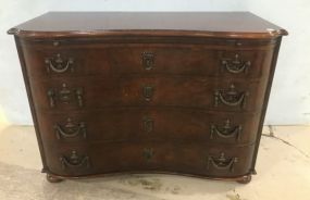 Antique Reproduction French Bow Front Chest of Drawers