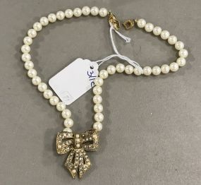 Vintage Signed Richelieu Faux Pearl Necklace