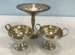 Weighted Sterling Compote, Sugar, and Creamer