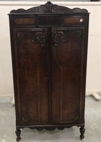 Vintage 1920's Jacobean Style Armoire