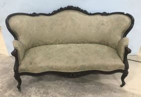 Antique Carved Victorian Style Sofa