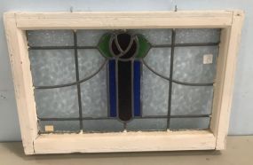 Vintage Stain Glass Window Panel