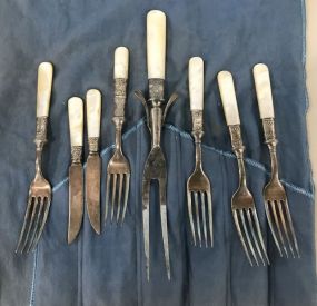 Mother of Pearl Handled Forks and Knives