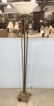 Bronze Finish Art Deco Torchere Lamp