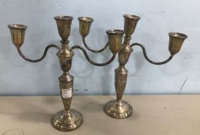 Pair of Towle Sterling Weighted Candle Holders