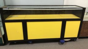 Black and Yellow Glass Display Case