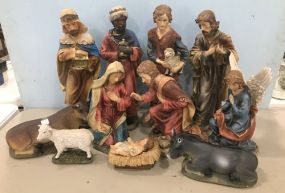 Large Plastic Nativity Scene
