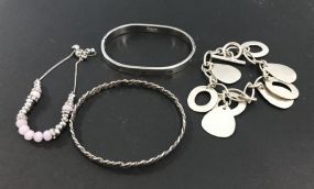Group of Silver Bracelets
