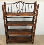 Bamboo Four Shelf Bookcase