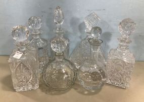 Collection of Glass and Crystal Decanters