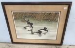 Framed Ducks Print Artist Signed