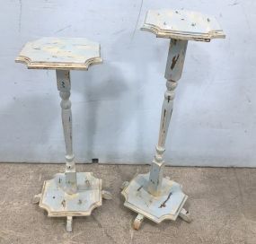 Hand Made Distressed Painted Plant Stands