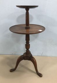 Small Mahogany Two Tier Queen Anne Style Stand
