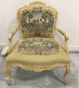 Painted French Provincial Large Arm Chair