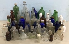 Large Collection Vintage Medicine Bottles