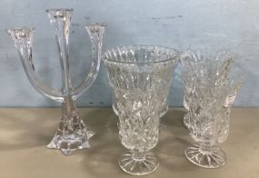 Five Crystal Glass Pieces