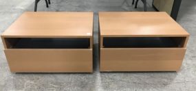 Pair of Mid Century Oriental Contributed Nightstands