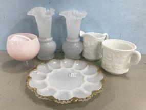 Milk Glass and Frosted Glassware