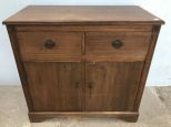 Striped Mahogany Server Cabinet