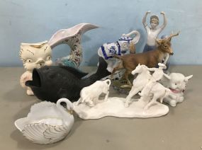 Assorted Collection of Porcelain Decor Pieces