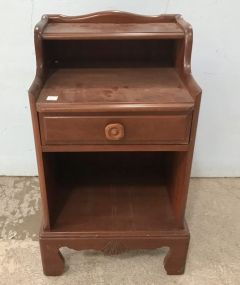 Vintage Cherry Single Drawer Nightstand