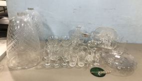 Collection of Pressed and Clear Glass Decor