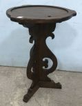 Vintage Walnut Pedestal Stand