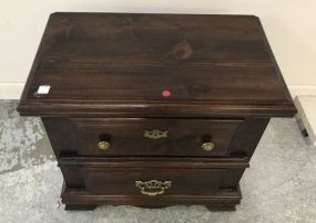 1980's Samuel Lawrence Stained Pine Nightstand