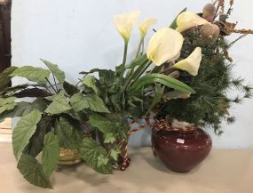 Three Planter Vase with Plants