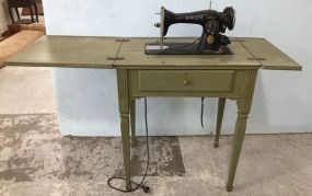 Painted French Provincial Singer Sewing Machine Cabinet