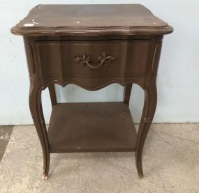 Painted French Style Single Drawer Nightstand