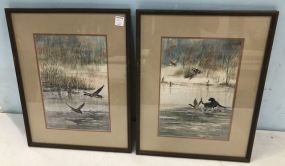 Pair of Waterfowl Prints by Bess