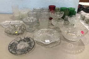 Group of Pressed and Clear Glass