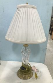 Small Pressed Glass Table Lamp