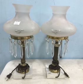 Vintage Pair of Globe Table Lamps