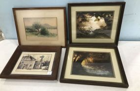 Four Decorative Framed Prints