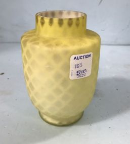 Yellow Pontil Satin Glass Vase