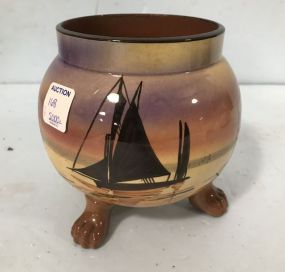 Torquay Rosy Sunset Sailing Boat Pottery Bowl