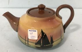 Torquay Rosy Sunset/ Sailing Boat Mottoware Tea Pot