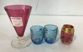 Four Art Glass Cups